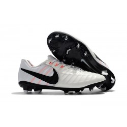 Nike Tiempo Legend VII FG Kangaroo Leather Shoes - White Black