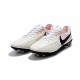 Nike Tiempo Legend VII FG Kangaroo Leather Shoes - White Black