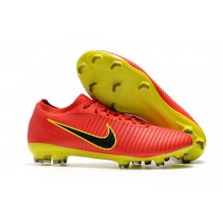 Nike Mercurial Vapor Flyknit Ultra FG Football Cleats - Red Yellow