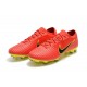 Nike Mercurial Vapor Flyknit Ultra FG Football Cleats - Red Yellow