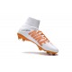 Nike High Top Mercurial Superfly V FG Soccer Cleat - White Orange