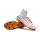 Nike High Top Mercurial Superfly V FG Soccer Cleat - White Orange