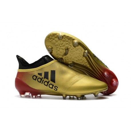 Purespeed FG Football Boots Gold Red Black