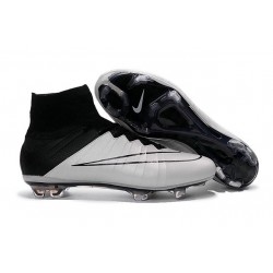 News 2016 Nike Mercurial Superfly FG ACC Cleats Leather White Black