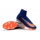 Nike High Top Mercurial Superfly V FG Soccer Cleat - Blue Orange