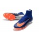 Nike High Top Mercurial Superfly V FG Soccer Cleat - Blue Orange