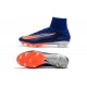 Nike High Top Mercurial Superfly V FG Soccer Cleat - Blue Orange
