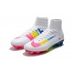 Nike High Top Mercurial Superfly V FG Soccer Cleat - White Multi-color