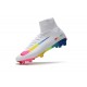 Nike High Top Mercurial Superfly V FG Soccer Cleat - White Multi-color