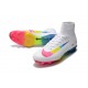 Nike High Top Mercurial Superfly V FG Soccer Cleat - White Multi-color
