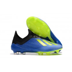 adidas X 18.1 FG New Soccer Cleats - Blue/Solar Yellow