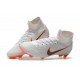 New 2018 Nike Mercurial Superfly VI Elite FG Soccer Cleats - White Grey Orange