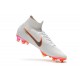 New 2018 Nike Mercurial Superfly VI Elite FG Soccer Cleats - White Grey Orange