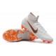New 2018 Nike Mercurial Superfly VI Elite FG Soccer Cleats - White Grey Orange