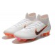 New 2018 Nike Mercurial Superfly VI Elite FG Soccer Cleats - White Grey Orange