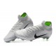 New 2018 Nike Mercurial Superfly VI Elite FG Soccer Cleats - Silver Black