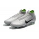 New 2018 Nike Mercurial Superfly VI Elite FG Soccer Cleats - Silver Black