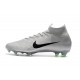 New 2018 Nike Mercurial Superfly VI Elite FG Soccer Cleats - Silver Black