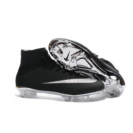 News 2016 Nike Mercurial Superfly FG ACC Cleats Black Silver
