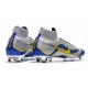 New 2018 Nike Mercurial Superfly VI Elite FG Soccer Cleats - Silver Blue