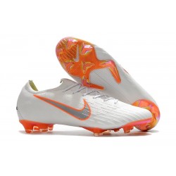 Nike Mercurial Vapor XII FG Football Boots - White Grey Orange