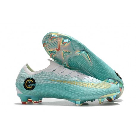 Nike Mercurial Vapor XII FG Football Boots - White Blue Gold