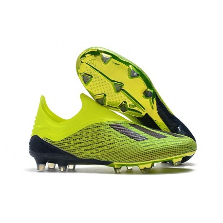 adidas X 18+ FG Mens Football Boots - Electricity Green Black