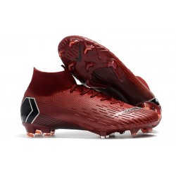 Nike Mercurial Superfly 6 Elite FG Firm Ground Boots - Crimson Black