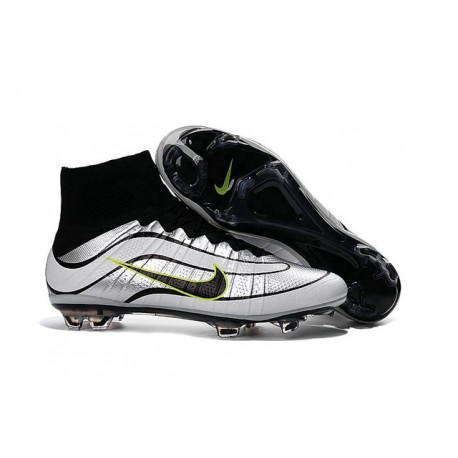 Nike 2016 Mercurial Superfly Heritage FG Cleats White Black Green
