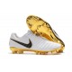 Nike Tiempo Legend 7 Elite FG Firm Ground New Boots - White Gold Black