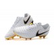 Nike Tiempo Legend 7 Elite FG Firm Ground New Boots - White Gold Black