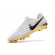 Nike Tiempo Legend 7 Elite FG Firm Ground New Boots - White Gold Black