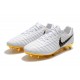 Nike Tiempo Legend 7 Elite FG Firm Ground New Boots - White Gold Black