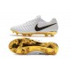 Nike Tiempo Legend 7 Elite FG Firm Ground New Boots - White Gold Black