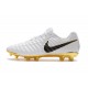 Nike Tiempo Legend 7 Elite FG Firm Ground New Boots - White Gold Black