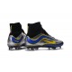 Nike 2016 Mercurial Superfly Heritage FG Cleats Silver Blue