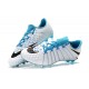Nike Hypervenom Phantom III FG Soccer Cleats - White Blue