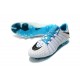Nike Hypervenom Phantom III FG Soccer Cleats - White Blue