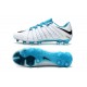 Nike Hypervenom Phantom III FG Soccer Cleats - White Blue