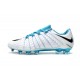 Nike Hypervenom Phantom III FG Soccer Cleats - White Blue