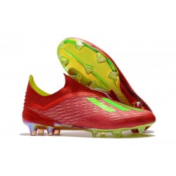 adidas X 18+ FG Mens Football Boots - Red Green