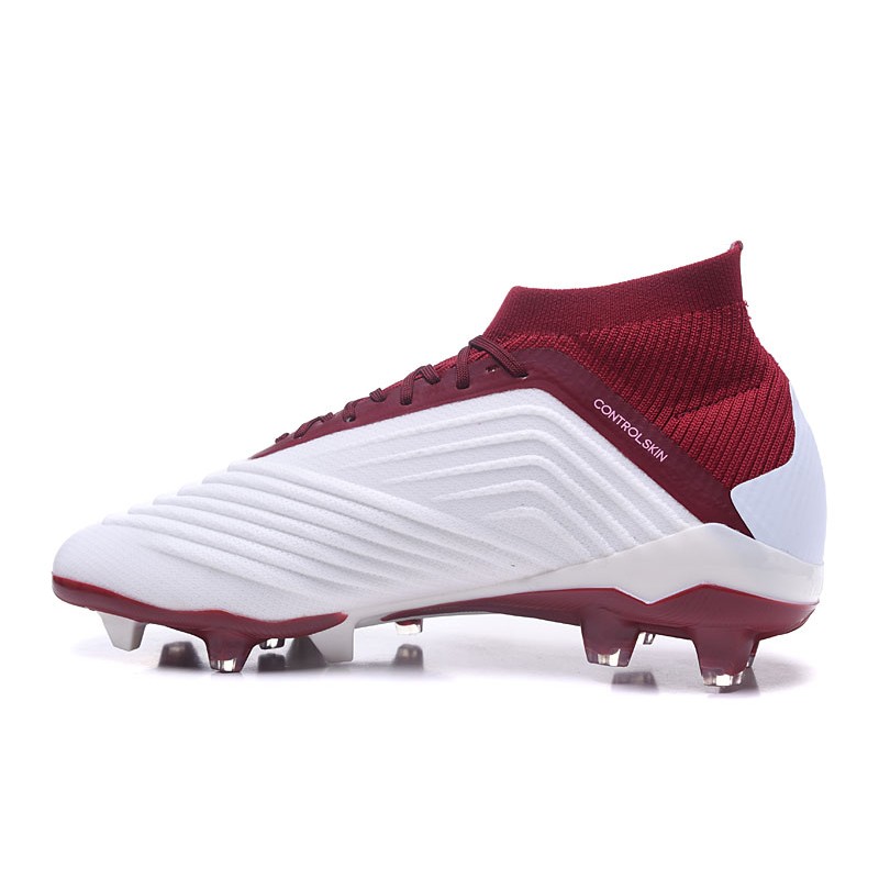 adidas Predator 18.1 Firm Ground FG Boots - White Red