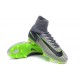 New 2016 Nike Mercurial Superfly V FG Speed Soccer Cleats Grey Black Green
