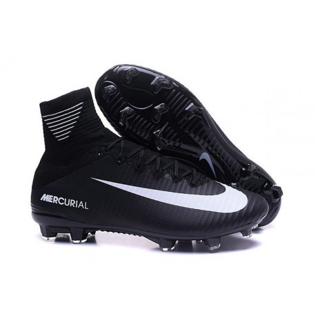 New 2016 Nike Mercurial Superfly V FG Speed Soccer Cleats Black White