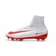 Nike C.Ronaldo Mercurial Superfly 4 FG Soccer Boot White Red