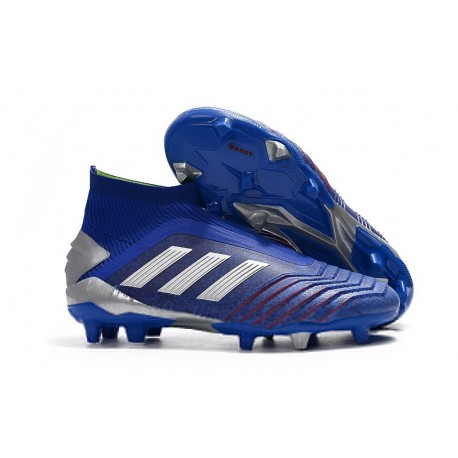 adidas Predator 19+ FG News Soccer Cleat Blue Silver