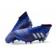 adidas New Predator 19.1 FG Mens Soccer Boots - Blue Silver