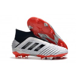 adidas Predator 19+ FG News Soccer Cleat Silver Black Red