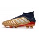 adidas New Predator 19.1 FG Mens Soccer Boots - Gold Red Silver