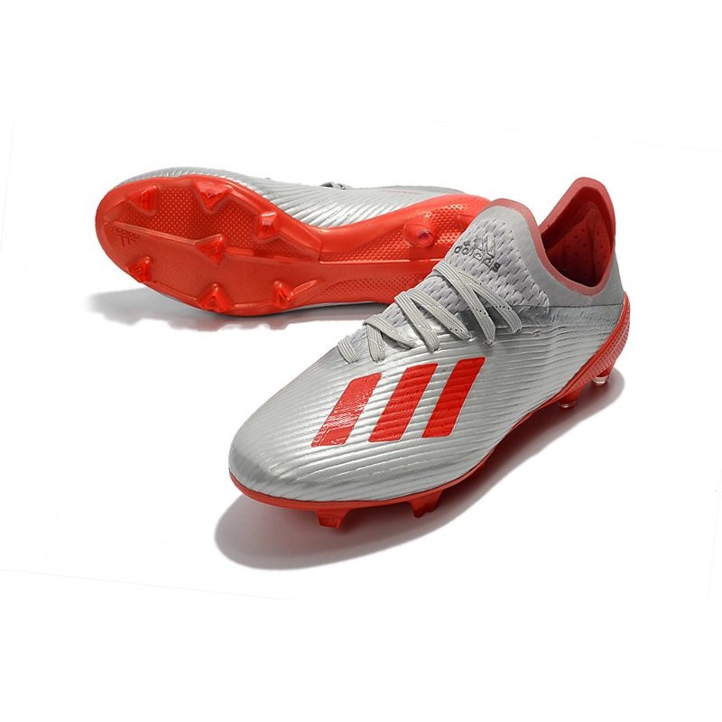 New Soccer Shoes adidas X 19.1 FG Metalic Silver Red